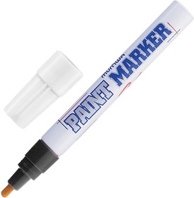 Фото 1/7 Маркер-краска лаковый (paint marker) MUNHWA, 4 мм, ЧЕРНЫЙ, нитро-основа, алюминиевый корпус, PM-01