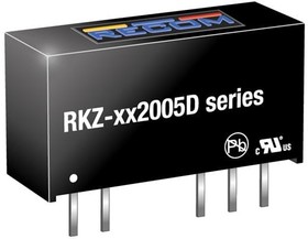 RKZ-052005D/HP, Isolated DC/DC Converters - Through Hole 2W 5Vin +20/-5Vout 50/-200mA