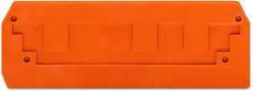 Фото 1/3 284-339, END PLATE, RAIL MOUNTED TERMINAL BLOCK, Торцевая пластина, оранжевая