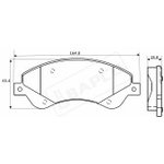BP0362, Колодки тормозные дисковые передние