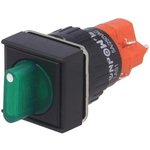 LAS1F-11X/2/G/24V, Переключатель: поворотный, Пол: 2, SPST-NO + SPST-NC, 3A/220ВAC