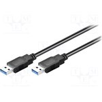 USB 3.0 connection cable, USB plug type A to USB plug type A, 5 m, black, 96117