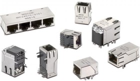 Фото 1/3 7499010126A, Modular Connectors / Ethernet Connectors WE-RJ45 Int XFMR THT 1x1 No Tab ETR