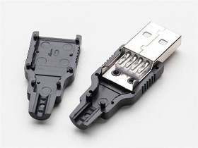 1387, Adafruit Accessories USB DIY Connector Shell A Male Plug