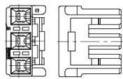 1747047-1, 6.5mm 1x3P 3 1 P=6.5mm Rectangular Connectors Housings