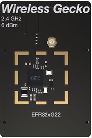 Фото 1/2 SLWRB4182A, RF Development Tools EFR32xG22 Wireless Gecko 2.4 GHz +6 dBM, 5x5 QFN40 Radio Board