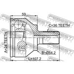 2710-C70, Шрус наружный 24x54.2x36