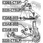 3220-CTSUF, 3220-CTSUF_опора шаровая переднего верхнего рычага!\ Cadillac CTS 07-13