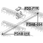 FDAB-019, FDAB019_втулка зад.рессоры пер.!\ Ford Transit 2.3 16V/2.4TDE 01