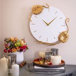 Интерьерные настенные часы декор для дома Monstera Deliciosa белого цвета с ...