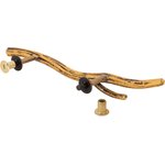 Мебельная ручка фурнитура Арт Бранч mini левая бронзового цвета 90042/бронзовый