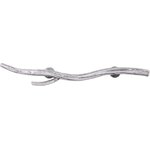 Мебельная ручка фурнитура Арт Бранч mini левая серебристого цвета 90042/серебро