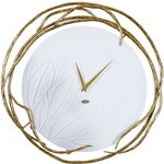 Интерьерные настенные часы Арт белого цвета с декоративными коваными элементами ...