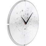 Интерьерные настенные часы декор для дома Арт Хаус белого цвета с серебром ...