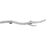 Мебельная ручка фурнитура Арт Бранч mini правая серебристого цвета 90041/серебро