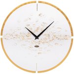 Интерьерные настенные часы декор для дома Арт Хаус белого цвета с золотом 41098/золото