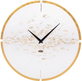 Фото 1/5 Интерьерные настенные часы декор для дома Арт Хаус белого цвета с золотом 41098/золото