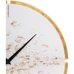 Интерьерные настенные часы декор для дома Арт Хаус белого цвета с золотом ...