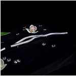Мебельная ручка фурнитура Арт Бранч левая серебристого цвета 90066/серебро
