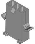 0015311033, Корпус разъема прямоугольный 4.8мм 1x3P P=4.8мм