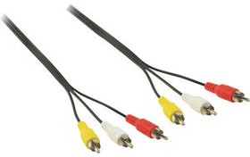 CVGP24300BK50, Composite Video Cable, 3x RCA Plug - 3x RCA Plug, 5m