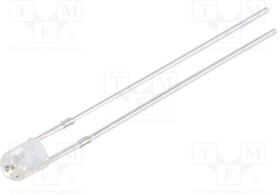 OSY5PA3761B-12V, LED; 3mm; yellow; 1560?2180mcd; 60°; Front: convex; 15V; -30?85°C