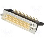 DTS50PYC/2M66UN, Разъем D-Sub; PIN: 50; гнездо; "папа"; на панель,на PCB; THT