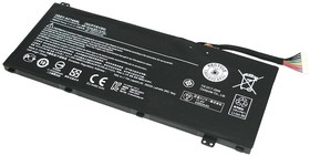 Аккумуляторная батарея для ноутбука Acer Aspire VN7-571G, VN7-791 11.4V 4465mAh 51Wh AC14A8L черная