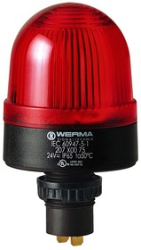 208.100.55, EM 208 Series Red Flashing Beacon, 24 V dc, Panel Mount, Xenon Bulb, IP65