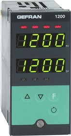 1200-RDR0-00-0-1, 1200 PID Temperature Controller, 96 x 48 (1/8 DIN)mm, 3 Output Relay, 100 V ac, 240 V ac Supply Voltage ON/OFF