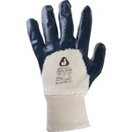 Защитные перчатки с нитриловым покрытием на 3/4 JN063, размер 8/M, синие JN063-M