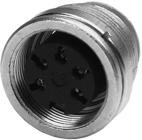 T 3359 009, Circular DIN Connectors 5 Pin female; Front Pnl Mnt