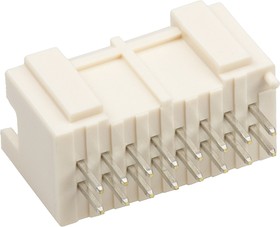 Фото 1/2 B16B-PADSS-1F(LF)(SN), 2x8P 2 PAD 2mm 2mm Male pIn 8 -25°C~+85°C 3A StraIght PlugIn,P=2mm WIre To Board / WIre To WIre Connector