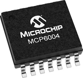 MCP6004T-E/ST, Operational Amplifiers - Op Amps Quad 1.8V 1MHz, Microchip | купить в розницу и оптом