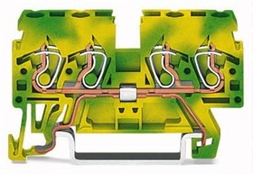 Фото 1/2 870-837, GND TERM BLOCK, DIN RAIL, 4POS, 12AWG