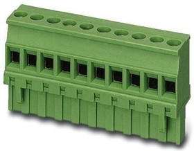 Фото 1/2 1792252, 12A 3 0.2~2.5 1 12~30 5.08mm 1x3P Green - Pluggable System TermInal Block