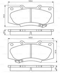 Фото 1/2 Колодки тормозные Bosch 0986495352 передние дисковые