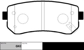 Фото 1/2 GK0542 Колодки тормозные дисковые задние HYUNDAI I20 08-/I30 07-12/IX35 10-/TUSCON 04-1