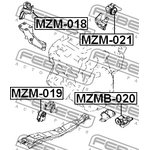 MZM-018, Подушка двигателя (гидравлическая) | прав |