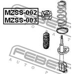 mzss-003, ОПОРА ЗАДНЕГО АМОРТИЗАТОРА ПРАВАЯ (MAZDA 626 GE 1991-1997) FEBEST