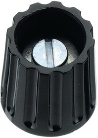 020-3425, 14.5mm Black Potentiometer Knob for 6mm Shaft Round Shaft, 020-3425