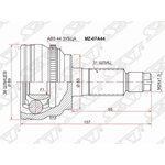 MZ-07A44, Шрус наружный MAZDA CX-7/9 06- АКПП