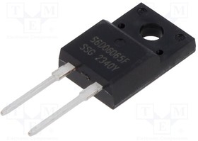 S6D06065F, Diode: Schottky rectifying; SiC; THT; 650V; 6A; 88W; ITO220AC; tube