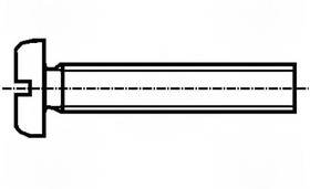 Фото 1/2 B6X30/BN1062, Винт, M6x30, 1, Головка: цилиндрическая, прямой, полиамид, DIN: 85A