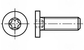 Фото 1/2 B3X8/BN9524, Винт, M3x8, 0,5, Головка: цилиндрическая, Torx®, TX08, сталь, цинк