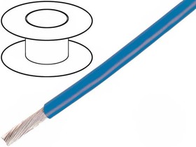 Фото 1/5 6714 BL005, EcoWire Series Blue 0.52 mm² Hook Up Wire, 20 AWG, 10/0.25 mm, 30m, MPPE Insulation