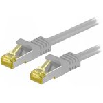 91567, Patch cord; S/FTP; 6a; stranded; Cu; LSZH; grey; 0.25m; 26AWG
