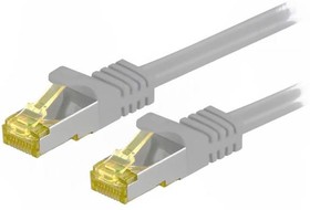 Фото 1/2 91603, Patch cord; S/FTP; 6a; stranded; Cu; LSZH; grey; 2m; 26AWG