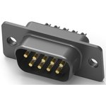 D-Sub plug, 9 pole, standard, equipped, straight, solder pin, 4-1393483-7