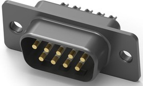 Фото 1/2 D-Sub plug, 9 pole, standard, equipped, straight, solder pin, 4-1393483-7